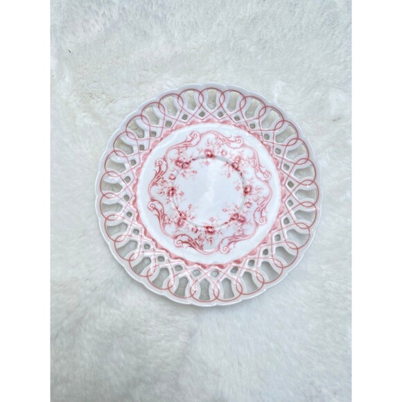 Veroni Dyramics design 4 pcs tea party set for 2 teacup and saucer white pink - Picture 5 of 9